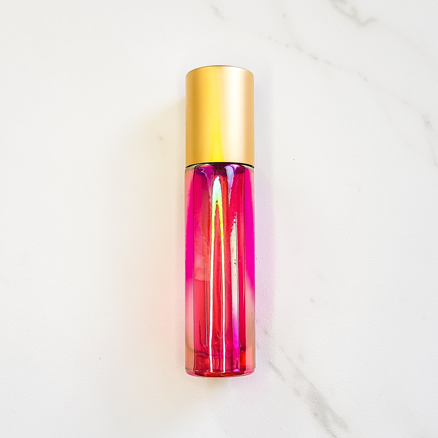 Hot Pink Holographic Essential Oil Roller | 10 mL (Choose Your Blend)